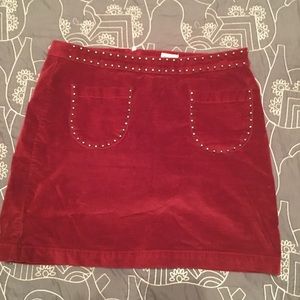 Red Velvet Midi skirt